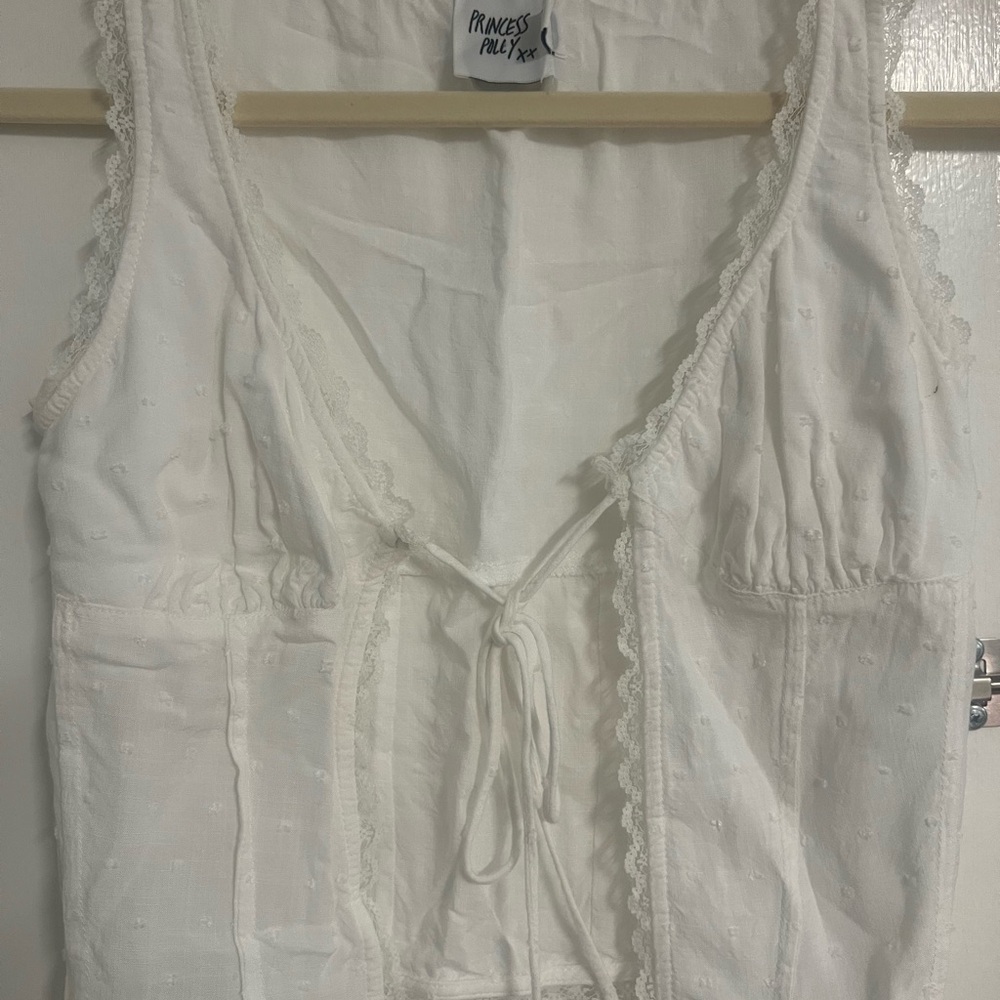 Princess Polly Ivory Blouse with Lace Detail